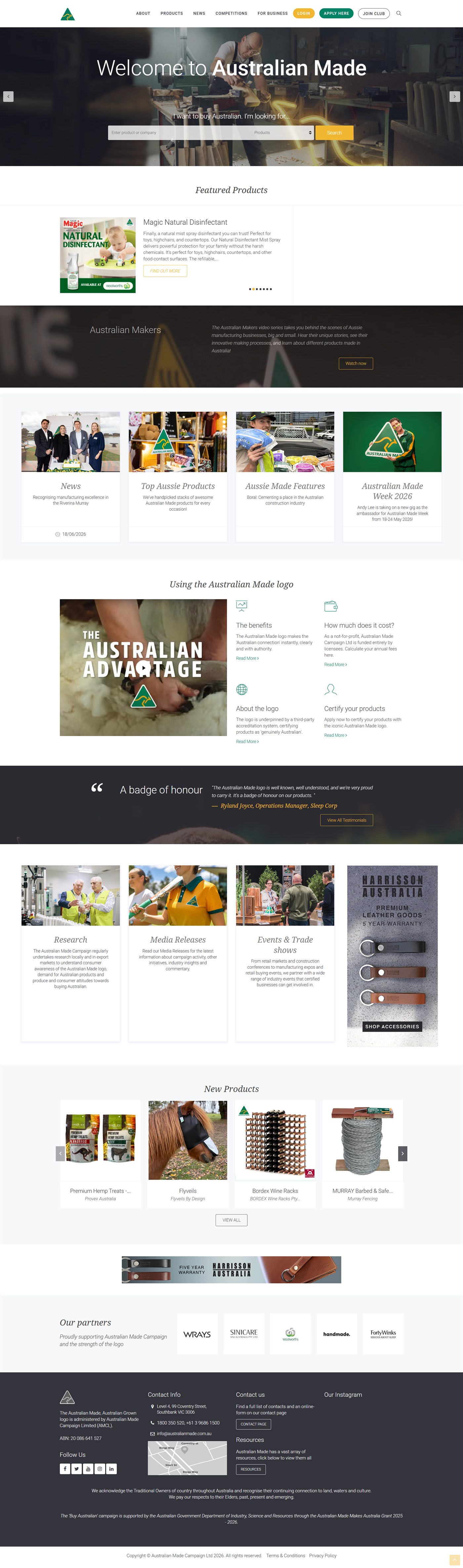 Australian Made business and product website
