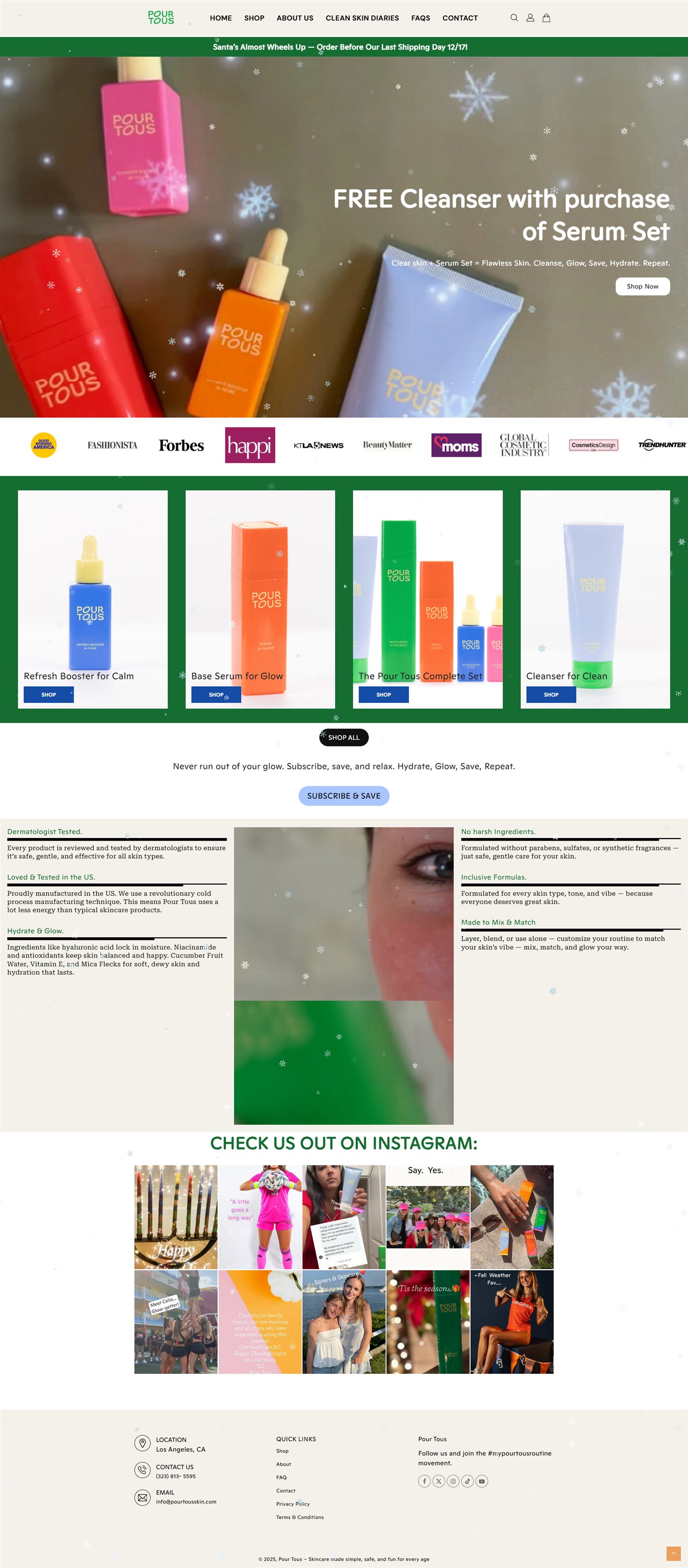 Pour Tous Skin Shopify storefront